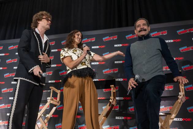 October 11, 2026, New York, New York, United States: (L-R) Matthew Gray Gubler, Melissa Fumero and Tony Shalhoub attend a panel discussion for CBS s new crime-solving drama EINSTEIN!.during New York Comic Con 2026 at The Jacob K. Javits Convention Center on October 11, 2026 in New York City. New York United States - ZUMAs197 20261011_aaa_s197_401 Copyright: xRonxAdarx