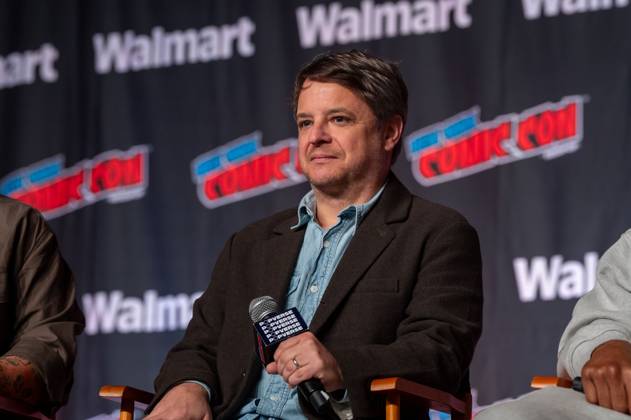 October 11, 2026, New York, New York, United States: Byron Balasco speaks at a panel discussion for CBS new series NCIS: NEW YORK.during New York Comic Con 2026 at The Jacob K. Javits Convention Center on October 11, 2026 in New York City. New York United States - ZUMAs197 20261011_aaa_s197_416 Copyright: xRonxAdarx