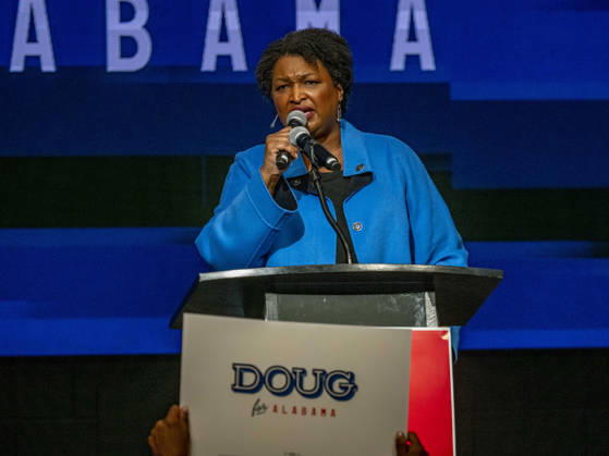 October 11, 2026, Huntsville, Alabama, USA: Political activist and former Georgia House of Representatives minority leader STACEY ABRAMS addresses a rally in support of Doug Jones candidacy for governor of Alabama. Huntsville USA - ZUMAd155 20261011_znp_d155_043 Copyright: xSuexDorfmanx