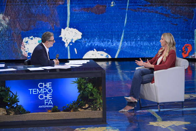 foto Mario Romano IPP Milano 11 10 2026 Trasmissione televisiva: -Che Tempo Che Fa- nella foto Fabio Fazio e Silvia Salis, sindaco di Genova Italy Photo Press - World Copyright Che Tempo Che Fa