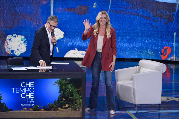 foto Mario Romano IPP Milano 11 10 2026 Trasmissione televisiva: -Che Tempo Che Fa- nella foto Fabio Fazio e Silvia Salis, sindaco di Genova Italy Photo Press - World Copyright Che Tempo Che Fa