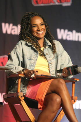 NEW YORK, NY- OCTOBER 11: Mekia Cox pictured at The Rookie panel during New York Comic Con 2026 at Javits Center on October 11, 2026 in New York City. Copyright: xRWx