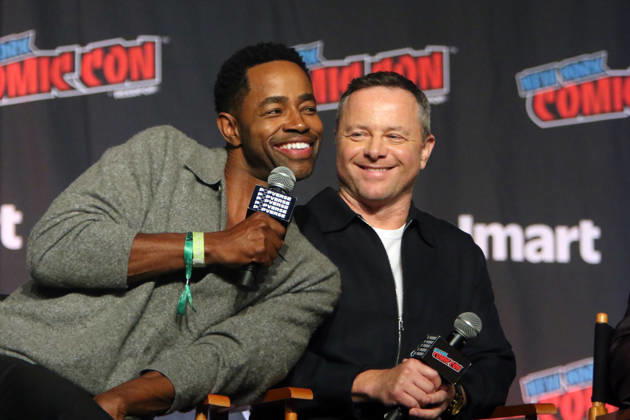 NEW YORK, NY- OCTOBER 11: Jay Ellis and Shawn Ashmore pictured at The Rookie panel during New York Comic Con 2026 at Javits Center on October 11, 2026 in New York City. Copyright: xRWx