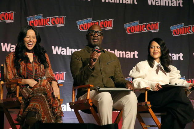 NEW YORK, NY- OCTOBER 11: Melissa O Neil, Richard T. Jones and Alyssa Diaz pictured at The Rookie panel during New York Comic Con 2026 at Javits Center on October 11, 2026 in New York City. Copyright: xRWx