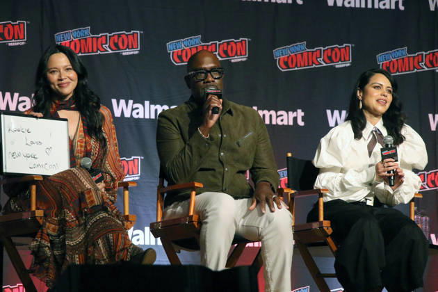 NEW YORK, NY- OCTOBER 11: Melissa O Neil, Richard T. Jones and Alyssa Diaz pictured at The Rookie panel during New York Comic Con 2026 at Javits Center on October 11, 2026 in New York City. Copyright: xRWx