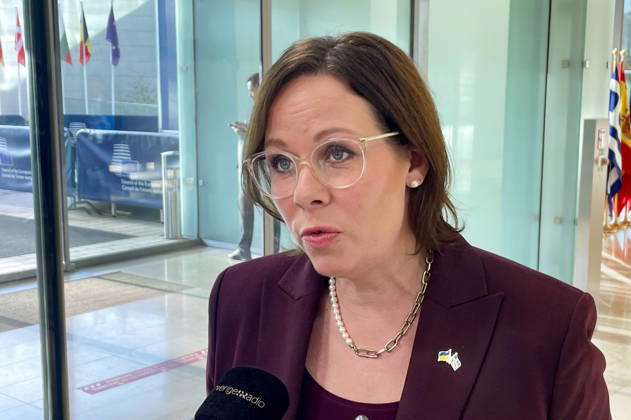 LUXEMBOURG, Oct. 12, 2026 Foreign Minister Maria Malmer Stenergard urges the EU to use frozen Russian assets to help Ukraine Wiktor Nummelin TT code 10510 Luxembourg Luxembourg x10510x  Copyright: xWiktorxNummelin TTx quoui9xM7e8