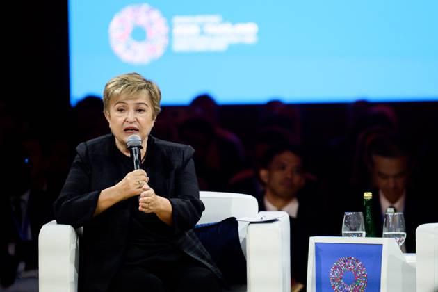 World Bank Group holds A.I. discussion during the Annual Meeting 2026 BANGKOK, THAILAND, OCTOBER 12, 2026: International Monetary Fund Managing Director, Kristalina Georgieva speaks in Small AI: More and Better Jobs during the 2026 Annual Meetings of the International Monetary Fund and the World Bank Group in Bangkok. The session explores how affordable and accessible artificial intelligence can improve productivity and create jobs. Bangkok TH Copyright: x xWatsawatx James xKoktabtimx xJNAxPressx