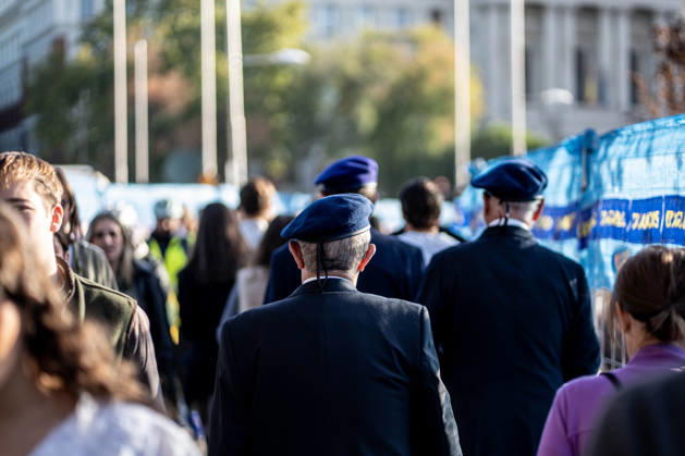October 12 Parade for Hispanic Heritage Day: Several people during the solemn ceremony honoring the national flag and the military parade on October 12, Hispanic Heritage Day, in Plaza de Cánovas del Castillo, on October 12, 2026, in Madrid, Spain. The events begin with the raising of the flag and are followed by a tribute to those who gave their lives for the country. Subsequently, the military air and ground parades begin. Approximately 4,400 members of the Armed Forces, the security forces, and various civilian public institutions are participating this year in the parade presided over by the King and Queen. The aerial parade featured 50 fighter, training, and transport aircraft, as well as around 30 helicopters. On the ground, approxim Copyright: xGabrielxLuengasx 7840497