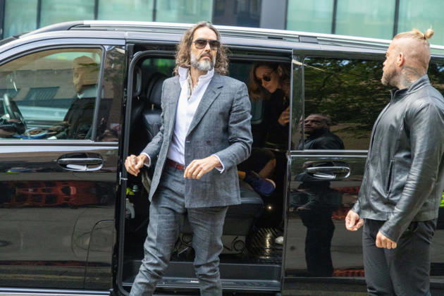 October 12, 2026, London, England, United Kingdom: RUSSELL BRAND arrives at Southwark Crown Court, where he is facing three charges of rape, indecent assault, and three counts of sexual assault, relating to six women. London United Kingdom - ZUMAs262 20261012_zip_s262_013 Copyright: xTayfunxSalcix