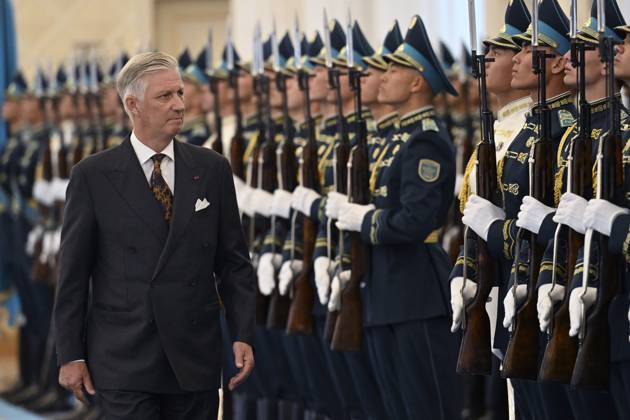 State Visit of King Philippe and Queen Mathilde to Kazakhstan (Day 2) ASTANA, KAZAKHSTAN - OCTOBER 12 : State Visit of King Philippe and Queen Mathilde to Kazakhstan (Day 2) : - Official welcoming ceremony at the Akorda Presidential Palace in the presence of Kassym-Jomart Tokaïev (President of Kazakhstan), on October 12, 2026 in Astana, Kazakhstan, 12 10 2026 Astana Kazakhstan  Copyright: xDidierxLebrunx