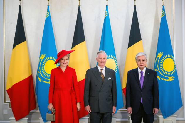 State Visit of King Philippe and Queen Mathilde to Kazakhstan (Day 2) ASTANA, KAZAKHSTAN - OCTOBER 12 : State Visit of King Philippe and Queen Mathilde to Kazakhstan (Day 2) : - Official welcoming ceremony at the Akorda Presidential Palace in the presence of Kassym-Jomart Tokaïev (President of Kazakhstan), on October 12, 2026 in Astana, Kazakhstan, 12 10 2026 Astana Kazakhstan  Copyright: xJasperxJacobsx