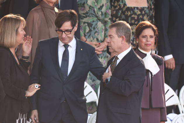 October 12 Parade for Hispanic Heritage Day The president of the Generalitat de Catalunya, Salvador Illa, and the President of Castilla-La Mancha, Emliano García Page, during the solemn ceremony honoring the national flag and the military parade for October 12, Hispanic Heritage Day, in the Plaza de Cánovas del Castillo, on October 12, 2026, in Madrid, Spain. The events begin with the flag-raising ceremony and are followed by a tribute to those who gave their lives for the country. Subsequently, the military air and ground parades begin. Approximately 4,400 members of the Armed Forces, the security forces, and various civilian public institutions are participating this year in the parade presided over by the King and Queen. The aerial para Copyright: xEduardoxParrax 7840565
