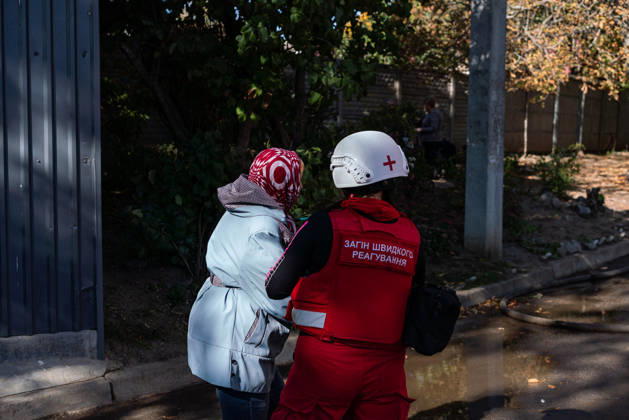 Drone attack hits residential building in Ukraine s Kharkiv, injuring 13 KHARKIV, UKRAINE - OCTOBER 12: Emergency responders work at the site of a drone attack that struck a residential building, injuring 13 people, in Kharkiv, Ukraine, on October 12, 2026. Firefighters, police officers and rescue teams arrive at the scene to assist residents following the attack. Carlo Bravo Anadolu Kharkiv Ukraine. Editorial use only. Please get in touch for any other usage.  Copyright: x2026xAnadoluxCarloxBravox