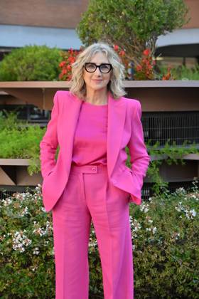 IPA89593313 - Rome: Rai Studios on Via Teulada. Photocall for the TV series Libera: The Case of Elena Palma. Pictured: Lunetta Savino  Copyright: xMaurizioxD Avanzox xMaurizioxDxAvanzox IPA89593313