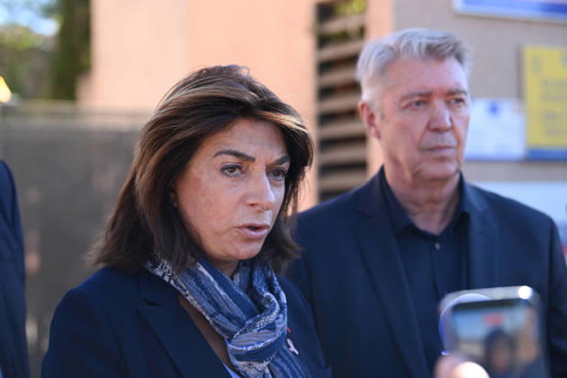 NEWS : Le principal d un college et une professeure blessÃ s par balle par un tir de fusil de chasse Ã Aubagne Martine Vassal, PrÃ sidente du Conseil dÃ partemental des Bouches-du-RhÃ ne Ã Aubagne, le 12 octobre 2026. AubagneFrance  Copyright: xWilliamxCannarellax