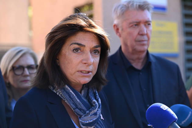 NEWS : Le principal d un college et une professeure blessÃ s par balle par un tir de fusil de chasse Ã Aubagne Martine Vassal, PrÃ sidente du Conseil dÃ partemental des Bouches-du-RhÃ ne Ã Aubagne, le 12 octobre 2026. AubagneFrance  Copyright: xWilliamxCannarellax