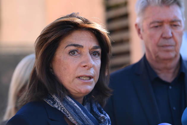 NEWS : Le principal d un college et une professeure blessÃ s par balle par un tir de fusil de chasse Ã Aubagne Martine Vassal, PrÃ sidente du Conseil dÃ partemental des Bouches-du-RhÃ ne Ã Aubagne, le 12 octobre 2026. AubagneFrance  Copyright: xWilliamxCannarellax