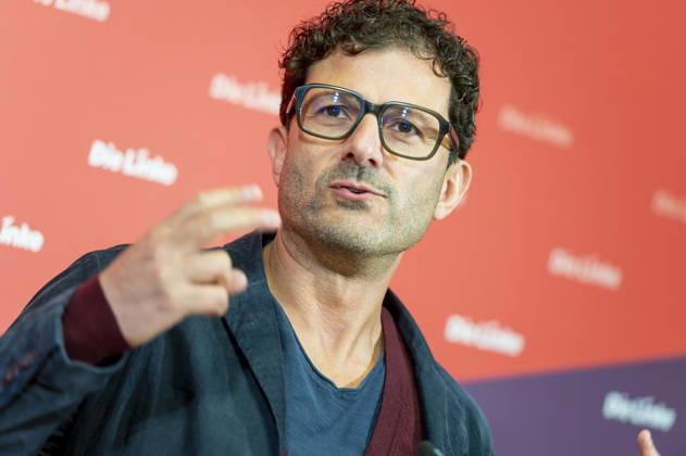 Luigi Pantisano EUR, Deutschland, Berlin, 12.10.2026: Pressekonferenz von Luigi Pantisano Vorsitzender der Partei Die Linke im Karl-Liebknecht-Haus zu aktuellen Themen.