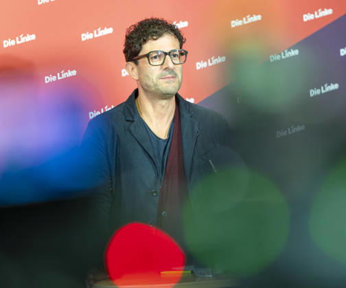 Luigi Pantisano EUR, Deutschland, Berlin, 12.10.2026: Pressekonferenz von Luigi Pantisano Vorsitzender der Partei Die Linke im Karl-Liebknecht-Haus zu aktuellen Themen.