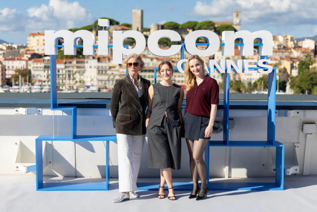 Cannes Mipcom - Honey Photocall Sally Woodward Gentle, Emma Moran and Ann Skelly attend the photocall of HONEY during Cannes Mipcom 2026 in Cannes, France on October 12, 2026. Photo by Shootpix ABACAPRESS.COM Cannes France  Copyright: xShootpix ABACAx