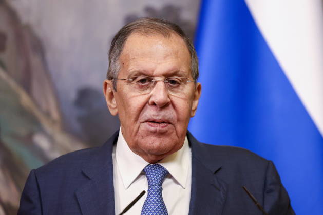 RUSSIA, MOSCOW - OCTOBER 12, 2026: Sergei Lavrov, Russia s Foreign Minister, gives a press conference following a meeting with Youssef Rajji, Lebanon s Minister of Foreign Affairs and Emigrants, at the Reception House of the Foreign Ministry Moscow Russia - ZUMAt113 20261012_zaa_t113_174 Copyright: xArtyomxGeodakyanx