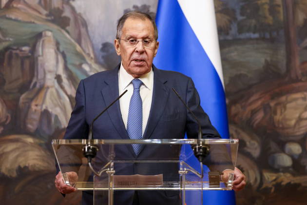 RUSSIA, MOSCOW - OCTOBER 12, 2026: Sergei Lavrov, Russia s Foreign Minister, gives a press conference following a meeting with Youssef Rajji, Lebanon s Minister of Foreign Affairs and Emigrants, at the Reception House of the Foreign Ministry Moscow Russia - ZUMAt113 20261012_zaa_t113_178 Copyright: xArtyomxGeodakyanx