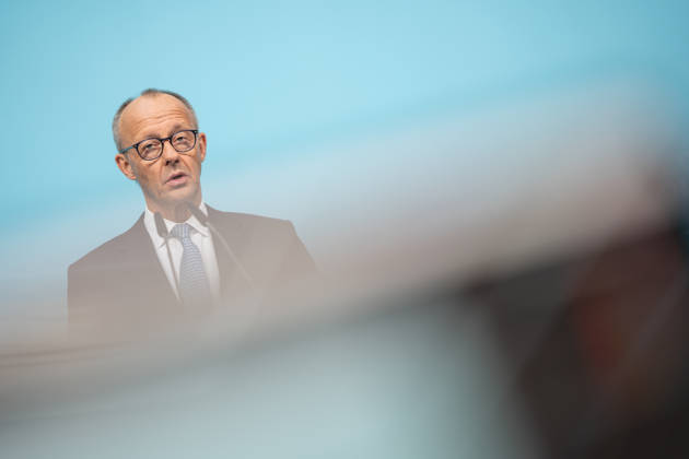 Bundeskanzler Friedrich Merz bei der Abschlusspressekonferenz;Präsidiumsklausurtagung der CDU Deutschlands in Berlin, Oktober 2026, Berlin Berlin Deutschland Konrad-Adenauer-Haus