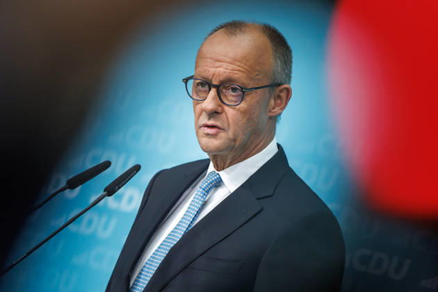 Pressekonferenz mit dem Vorsitzenden der CDU Deutschlands, Bundeskanzler Friedrich Merz und der Generalsekretärin der CDU Deutschlands Franziska Hoppermann Pressekonferenz mit dem Vorsitzenden der CDU Deutschlands, Bundeskanzler Friedrich Merz und der Generalsekretärin der CDU Deutschlands Franziska Hoppermann am 12.10.2026 in Berlin. Berlin Berlin Deutschland CDU-Bundesgeschäftsstelle (Konrad-Adenauer-Haus)