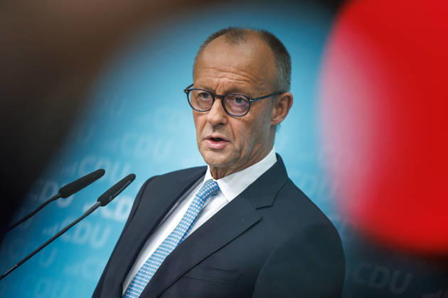 Pressekonferenz mit dem Vorsitzenden der CDU Deutschlands, Bundeskanzler Friedrich Merz und der Generalsekretärin der CDU Deutschlands Franziska Hoppermann Pressekonferenz mit dem Vorsitzenden der CDU Deutschlands, Bundeskanzler Friedrich Merz und der Generalsekretärin der CDU Deutschlands Franziska Hoppermann am 12.10.2026 in Berlin. Berlin Berlin Deutschland CDU-Bundesgeschäftsstelle (Konrad-Adenauer-Haus)
