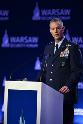 Warsaw Security Forum 2026 kicks off in Poland WARSAW, POLAND - OCTOBER 12: NATO Supreme Allied Commander Europe (SACEUR) General Alexus G. Grynkewich speaks during a panel titled Theory of Victory: How Do We Achieve Military Success Against Russia in Deterrence and Defence? on the first day of the Warsaw Security Forum 2026 (WSF2026), held on the Warsaw Stage in Warsaw, Poland, on October 12, 2026. The NATO-sponsored session focuses on strengthening collective defense mechanisms along the alliance’s eastern flank. Artur Widak Anadolu Warsaw Poland. Editorial use only. Please get in touch for any other usage.  Copyright: x2026xAnadoluxArturxWidakx