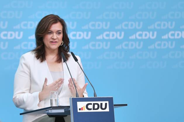 Berlin, Deutschland, 12.10.2026: Konrad-Adenauer-Haus: Pressekonferenz in der CDU-Bundesgeschäftsstelle nach Bundesvorstandssitzung: CDU-Generalsekretärin Franziska Hoppermann Copyright: xdtsxNachrichtenagenturx dts_138277