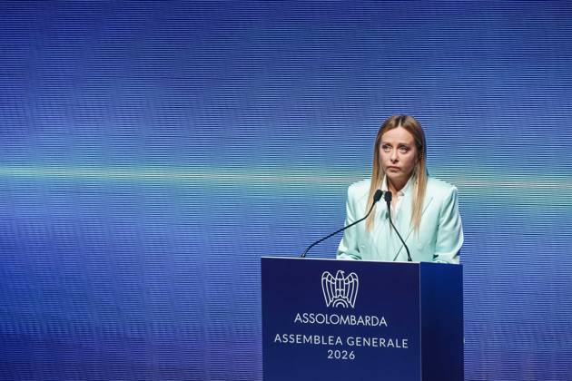 IPA89596202 - Milan: Assolombarda™s 2026 General Assembly at the Teatro Dal Verme. Pictured: Giorgia Meloni (Prime Minister of the Italian Republic)  Copyright: xAlessandroxBremecx xx IPA89596202