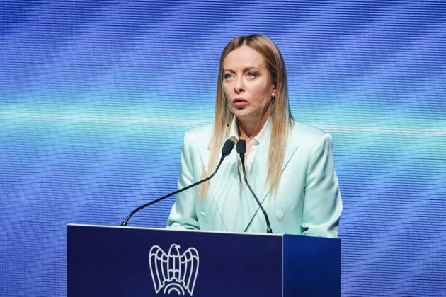 IPA89596360 - Milan: Assolombarda™s 2026 General Assembly at the Teatro Dal Verme. Pictured: Giorgia Meloni (Prime Minister of the Italian Republic)  Copyright: xAlessandroxBremecx xx IPA89596360