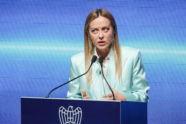 IPA89596363 - Milan: Assolombarda™s 2026 General Assembly at the Teatro Dal Verme. Pictured: Giorgia Meloni (Prime Minister of the Italian Republic)  Copyright: xAlessandroxBremecx xx IPA89596363