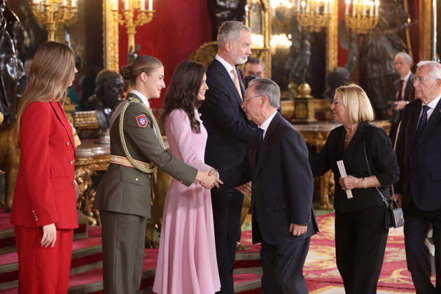 The King and Queen, the Princess of Asturias, and Infanta Sofía presided over the reception at the Royal Palace to mark National Day. The President of Ceuta, Juan Jesús Vivas, during the reception with the King and Queen, Princess Leonor, and Infanta Sofía on the occasion of National Day at the Royal Palace on October 12, 2026, in Madrid, Spain. The event is presided over by the King and Queen, the Princess of Asturias, and Infanta Sofía following the solemn ceremony honoring the national flag and the military parade held in Plaza de Cánovas del Castillo. The purpose of the National Day commemoration is to solemnly recall moments in our collective history that form part of our shared historical, cultural, and social heritage, recognized as Copyright: xRaulxTerrelx 7841008