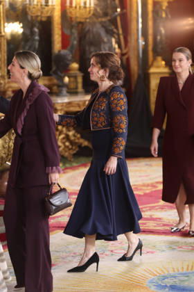 The King and Queen, the Princess of Asturias, and Infanta Sofía preside over the reception at the Royal Palace to mark National Day. The President of the Community of Madrid, Isabel Díaz Ayuso, during the reception with the King and Queen, Princess Leonor, and Infanta Sofía to mark National Day, at the Royal Palace on October 12, 2026, in Madrid, Spain. The event is presided over by the King and Queen, the Princess of Asturias, and Infanta Sofía following the solemn ceremony honoring the national flag and the military parade held in Plaza de Cánovas del Castillo. The purpose of the National Day commemoration is to solemnly recall moments in our collective history that form part of our shared historical, cultural, and social heritage, recog Copyright: xRaulxTerrelx 7841011