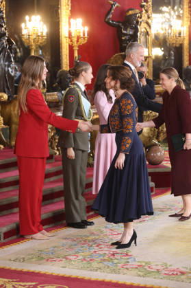 The King and Queen, the Princess of Asturias, and Infanta Sofía preside over the reception at the Royal Palace to mark National Day. The President of the Community of Madrid, Isabel Díaz Ayuso, during the reception with the King and Queen, Princess Leonor, and Infanta Sofía to mark National Day, at the Royal Palace on October 12, 2026, in Madrid, Spain. The event is presided over by the King and Queen, the Princess of Asturias, and Infanta Sofía following the solemn ceremony honoring the national flag and the military parade held in Plaza de Cánovas del Castillo. The purpose of the National Day commemoration is to solemnly recall moments in our collective history that form part of our shared historical, cultural, and social heritage, recog Copyright: xRaulxTerrelx 7841012