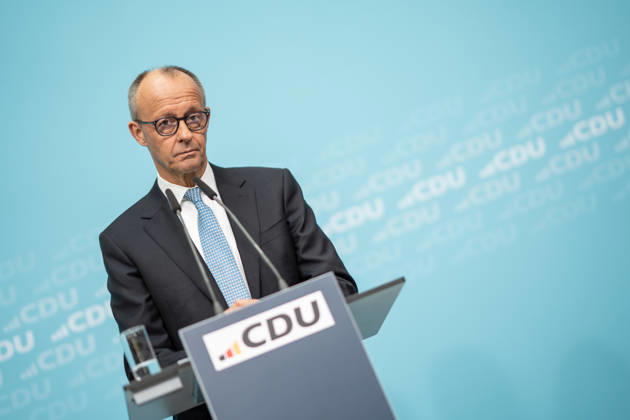 Bundeskanzler Friedrich Merz bei der Abschlusspressekonferenz;Präsidiumsklausurtagung der CDU Deutschlands in Berlin, Oktober 2026, Berlin Berlin Deutschland Konrad-Adenauer-Haus