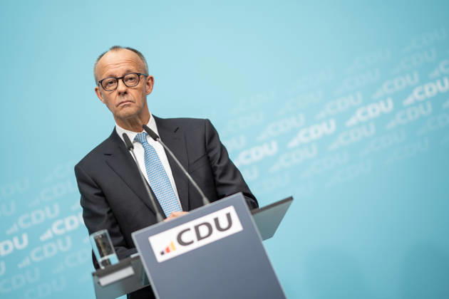 Bundeskanzler Friedrich Merz bei der Abschlusspressekonferenz;Präsidiumsklausurtagung der CDU Deutschlands in Berlin, Oktober 2026, Berlin Berlin Deutschland Konrad-Adenauer-Haus