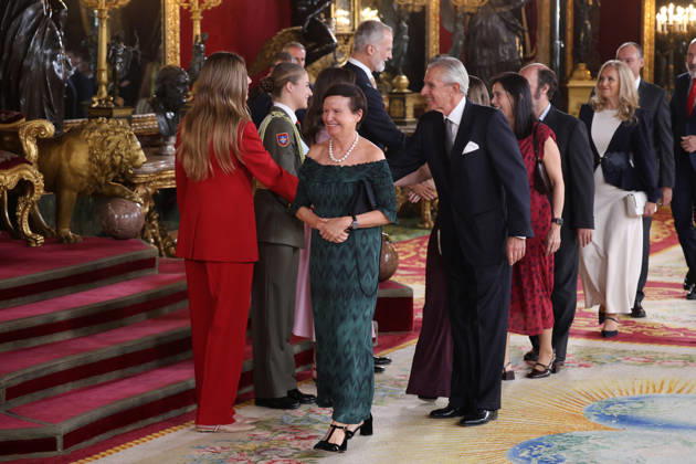 The King and Queen, the Princess of Asturias, and Infanta Sofía preside over the reception at the Royal Palace to mark National Day. The President of Europa Press, Asís Martín de Cabiedes, during the reception with the King and Queen, Princess Leonor, and Infanta Sofía on the occasion of National Day at the Royal Palace on October 12, 2026, in Madrid, Spain. The event is presided over by the King and Queen, the Princess of Asturias, and Infanta Sofía following the solemn ceremony honoring the national flag and the military parade held in Plaza de Cánovas del Castillo. The purpose of the National Day commemoration is to solemnly recall moments in our collective history that form part of our shared historical, cultural, and social heritage, Copyright: xRaulxTerrelx 7841032