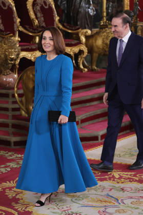 The King and Queen, the Princess of Asturias, and Infanta Sofía preside over the reception at the Royal Palace in celebration of National Day. Cruz Sánchez de Lara and Pedro J. Ramírez during the reception with the King and Queen, Princess Leonor, and Infanta Sofía on the occasion of National Day, at the Royal Palace, on October 12, 2026, in Madrid, Spain. The event is presided over by the King and Queen, the Princess of Asturias, and Infanta Sofía following the solemn ceremony honoring the national flag and the military parade held in Plaza de Cánovas del Castillo. The purpose of the National Day commemoration is to solemnly recall moments in our collective history that form part of our shared historical, cultural, and social heritage, re Copyright: xRaulxTerrelx 7841041