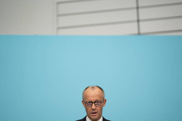 Bundeskanzler Friedrich Merz bei der Abschlusspressekonferenz;Präsidiumsklausurtagung der CDU Deutschlands in Berlin, Oktober 2026, Berlin Berlin Deutschland Konrad-Adenauer-Haus