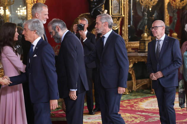 The King and Queen, the Princess of Asturias, and Infanta Sofía preside over the reception at the Royal Palace in celebration of National Day. Javier García during the reception with the King and Queen, Princess Leonor, and Infanta Sofía on the occasion of National Day, at the Royal Palace on October 12, 2026, in Madrid, Spain. The event is presided over by the King and Queen, the Princess of Asturias, and Infanta Sofía following the solemn ceremony honoring the national flag and the military parade held in Plaza de Cánovas del Castillo. The purpose of the National Day commemoration is to solemnly recall moments in our collective history that form part of our shared historical, cultural, and social heritage, recognized as such by the vast Copyright: xRaulxTerrelx 7841048
