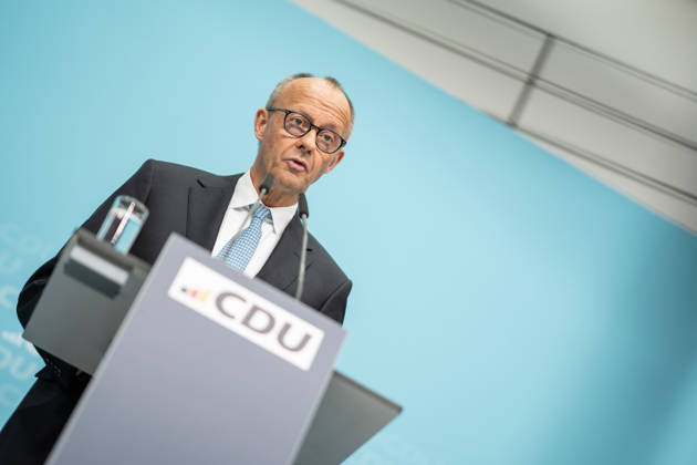 Bundeskanzler Friedrich Merz bei der Abschlusspressekonferenz;Präsidiumsklausurtagung der CDU Deutschlands in Berlin, Oktober 2026, Berlin Berlin Deutschland Konrad-Adenauer-Haus