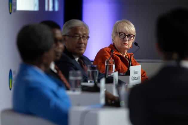 World Health Summit 2026 Weltgesundheitsgipfel 2. Tag Deutschland, Berlin am 12. Oktober 2026: Veröffentlichung des Abschlussberichts (Capstone Insights Report) des Global Preparedness Monitoring Board (GPMB). Launch of the GPMB Capstone Insights Report Getting Ahead of Pandemic Risk: Insights from Eight Years of Global Monitoring. Im Bild: Prof. Dr. Ilona Kickbusch Mitglied des Global Preparedness Monitoring Board (GPMB) Gründungsdirektorin des Global Health Centre¨Graduate Institute of International and Development Studies Schweiz Global Preparedness Monitoring Board (GPMB) Board Member Global Health Center The Graduate Institute of International and Development Studies Founding Director Switzerland.
