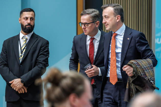 Pressekonferenz mit dem Vorsitzenden der CDU Deutschlands, Bundeskanzler Friedrich Merz und der Generalsekretärin der CDU Deutschlands Franziska Hoppermann Carsten Linnemann, Bundesminister für Gesundheit der Bundesrepublik Deutschland und Paul Ziemiak am 12.10.2026 im Konrad-Adenauer-Haus in Berlin. Berlin Berlin Deutschland CDU-Bundesgeschäftsstelle (Konrad-Adenauer-Haus)