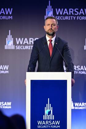 Warsaw Security Forum 2026 in Poland WARSAW, POLAND - OCTOBER 12: Deputy Prime Minister and Minister of National Defence of Poland Wladyslaw Kosiniak-Kamysz delivers a speech during a panel discussion titled How Can Europe Build the Military Power It Needs? on first day of the Warsaw Security Forum 2026 (WSF2026) in Warsaw, Poland on October 12, 2026. The NATO-sponsored session focused on strategic military investments and security infrastructure expansion within Europe. Artur Widak Anadolu Warsaw Poland. Editorial use only. Please get in touch for any other usage.  Copyright: x2026xAnadoluxArturxWidakx