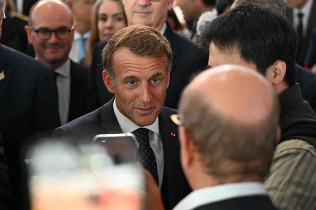 French President Emmanuel Macron, accompanied by Luc Chatel and Roland Lescure, Minister of the Economy, Finance, and Industrial, Energy, and Digital Sovereignty, attends the 2026 Paris Motor Show at Paris Expo · Porte de Versailles in Paris, France, on October 12, 2026. Lionel Urman Bestimage French President Emmanuel Macron at the international Paris Motor Show at the Porte de Versailles in Paris, France, on October 12, 2026. Paris, France Copyright: xLIONELxURMANxx xBESTIMAGExLIONELxURMANxx xBESTIMAGEx