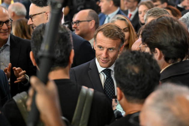French President Emmanuel Macron, accompanied by Luc Chatel and Roland Lescure, Minister of the Economy, Finance, and Industrial, Energy, and Digital Sovereignty, attends the 2026 Paris Motor Show at Paris Expo · Porte de Versailles in Paris, France, on October 12, 2026. Lionel Urman Bestimage French President Emmanuel Macron at the international Paris Motor Show at the Porte de Versailles in Paris, France, on October 12, 2026. Paris, France Copyright: xLIONELxURMANxx xBESTIMAGExLIONELxURMANxx xBESTIMAGEx
