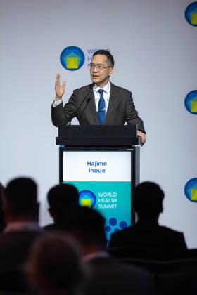 World Health Summit 2026 Weltgesundheitsgipfel 2. Tag Deutschland, Berlin am 12. Oktober 2026: Veröffentlichung des Abschlussberichts (Capstone Insights Report) des Global Preparedness Monitoring Board (GPMB). Launch of the GPMB Capstone Insights Report Getting Ahead of Pandemic Risk: Insights from Eight Years of Global Monitoring. Im Bild: Prof. Dr. Hajime Inoue Professor an der Internationalen Universität für Gesundheit und Wohlfahrt (International University of Health and Welfare) Japan.